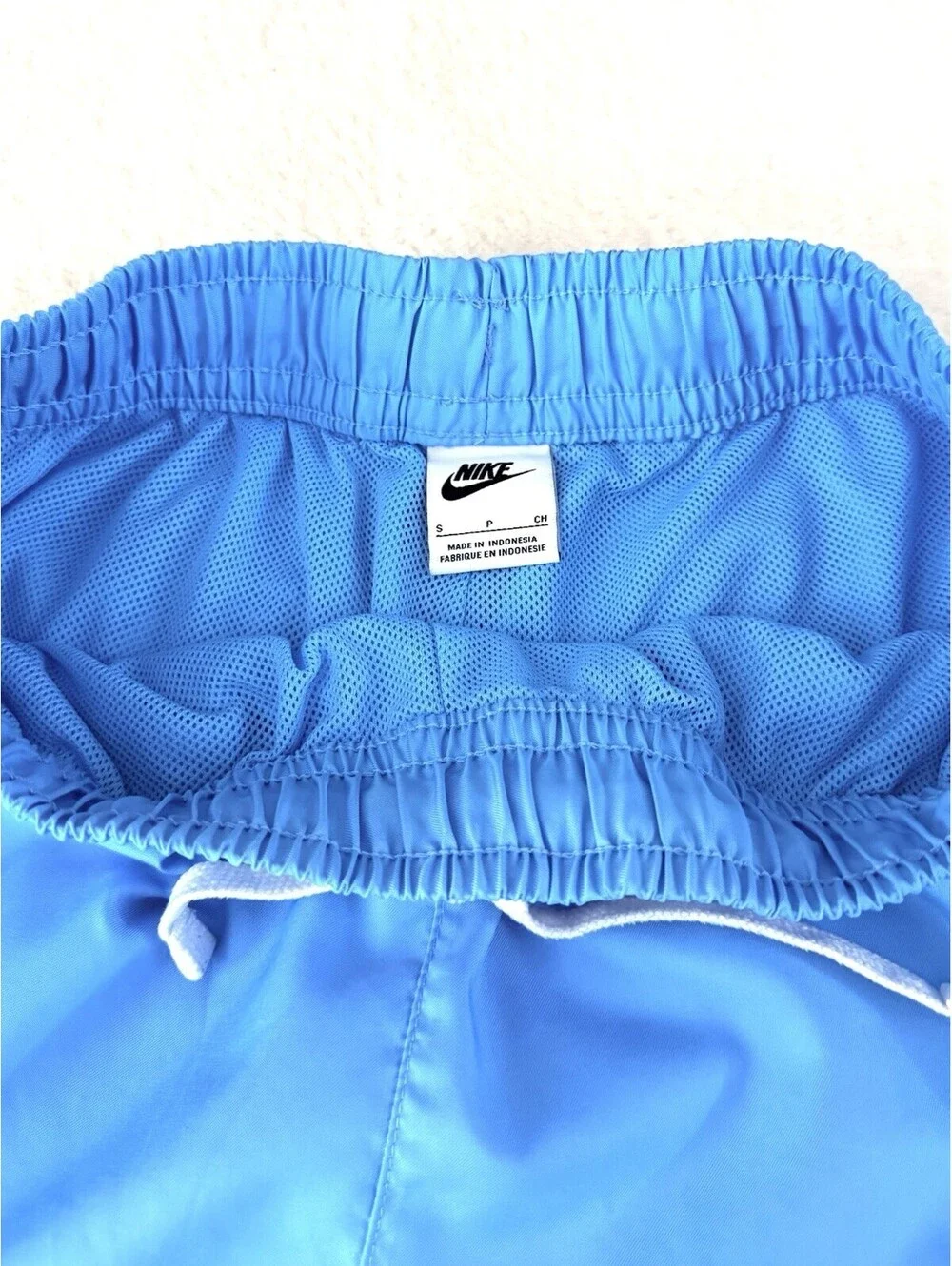 Nike Swim Trunks Mens S Blue Mesh Lined Drawstring Beach Board Shorts 16”